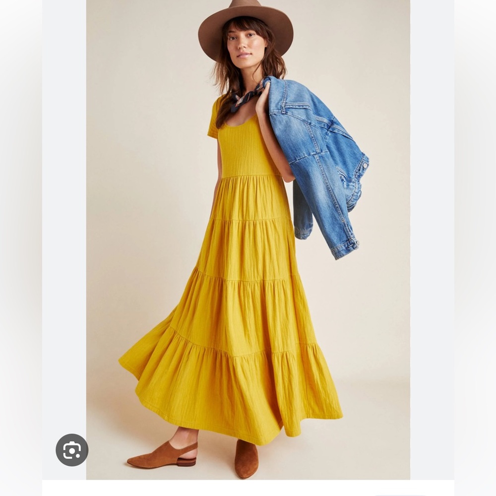 Anthropologie Maeve Gillian Tiered Maxi Dress